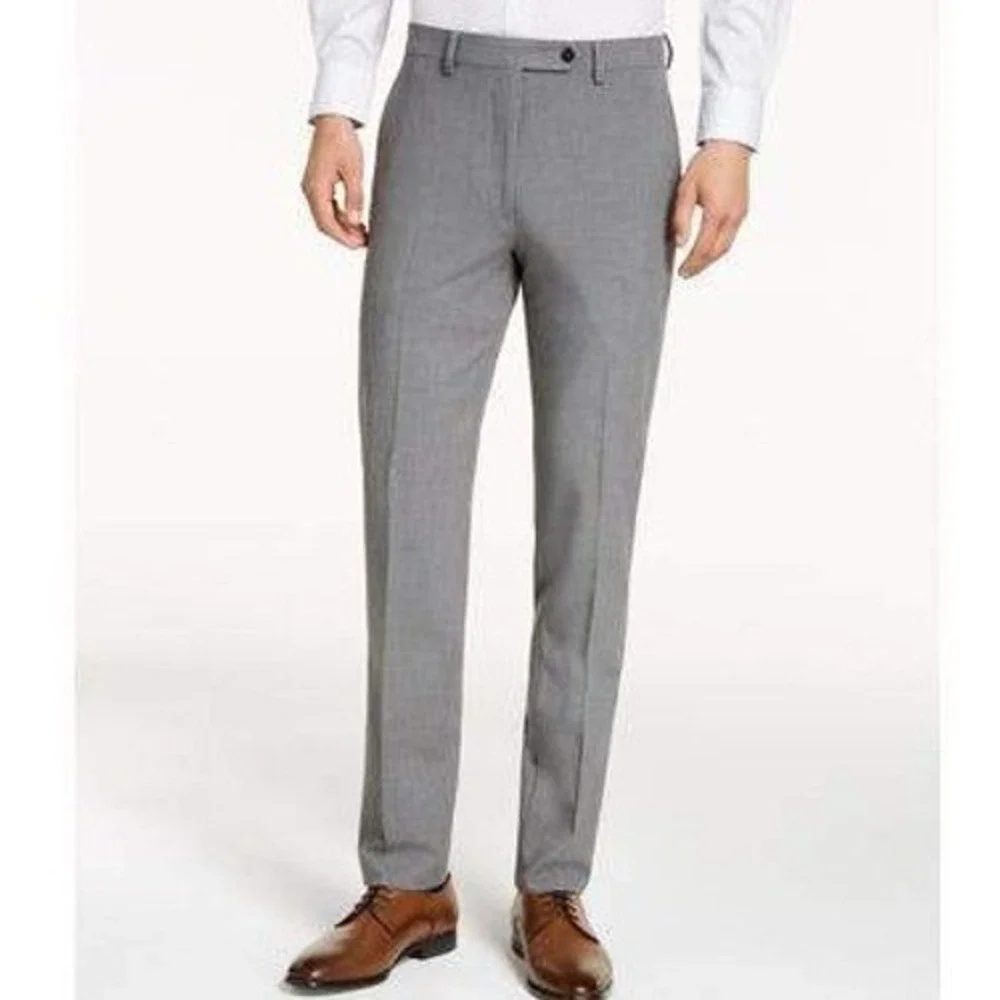 Calvin Klein Mens Jayden Dress Pants 30x29 Grey Skinny Fit Stretch Tailored NWT